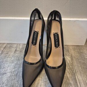 Jessica Rich sheer platform pumps